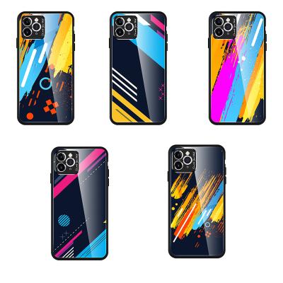 China Eco-friendly Shockproof Tempered Glass TPU Frame Phone Case For iPhone 11 Pro 11Pro XS Max 7 8 Max for sale