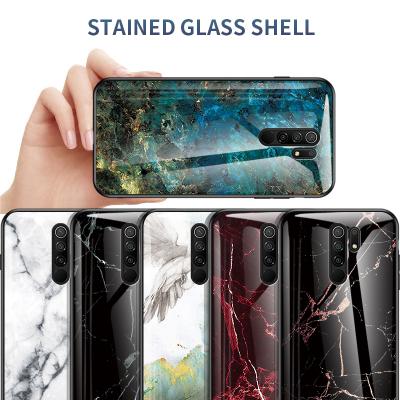 China Wholesale Price TPU+Tempered Glass Shockproof Phone Case For Xiaomi Redmi 9 Mi10 Note10 MI9 Mobile Phone for sale