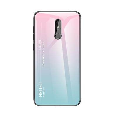 China Wholesale Eco - Friendly Gradient Tempered Glass Phone Case For Nokia 3.2 4.2 X6 X71 for sale