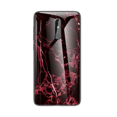 China Eco-friendly Marble Tempered Glass Silicone Soft Case Cover For Nokia 3.2 4.2 6.2 7.2 for sale