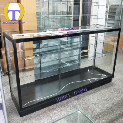 China Smoke Shop/Retail Shop Customized Glass Show Cases Hot Sale Wooden Base Smoke Display Showcase for sale