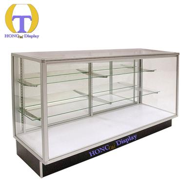 China Smoke Shop/Retail Shop Factory Wholesale Glass Cabinets Display Full Vision Showcase For Retail Store for sale