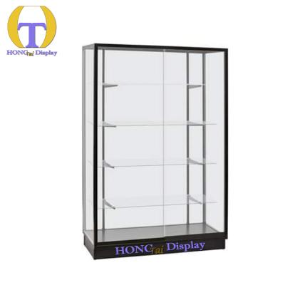 China Smoke Shop/Retail Shop Professional Produce Retail Display Cabinet Full Vision Sliding Door Glass Aluminum Showcase for sale