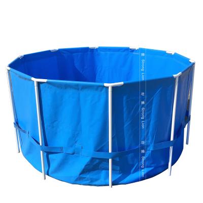 China Stocked Collapsible PVC Tarpaulin Fish Farming Pond Tank for sale