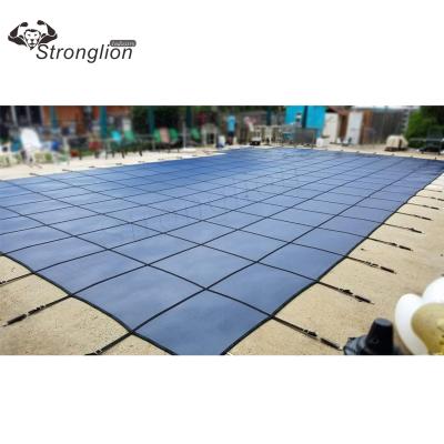 China Mesh Pool Safety Cover Winter Pool Foil Swimming Pool Cover Super Dense Safety Waterproof Pool Cover for sale