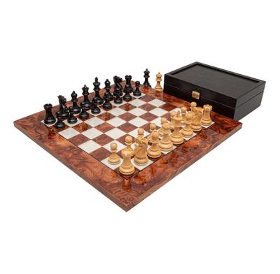 China Chess Game Competition or Puzzle Game Tunisian Ebony Wood / Nuts Hot Selling Luxury Olive Wood Chess Board Games Sets for sale