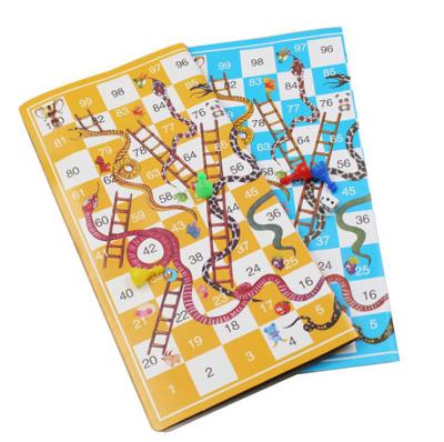 China Chess Game Competition or Wholesale Cheap Puzzle Game Mini Ludo Chess Paper and Snakes and Ladders Travel Game Board Set for Kids and Adults for sale