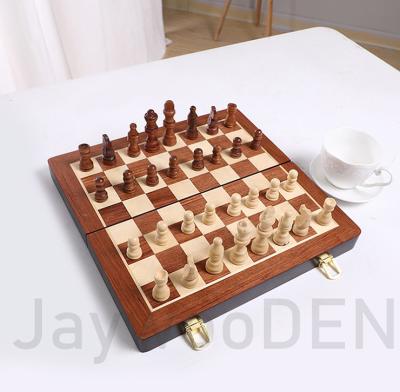 China Wholesale Handmade Antique Wooden Chess Competition Or Tournament Foldable Chess Board Games Puzzle Game Set For Kids And Adults for sale