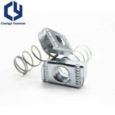 China Heavy industry customized OEM ODM Galvanized 316 steel channel stainless steel m12 long strut spring nut for sale