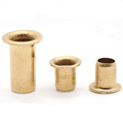 China Custom Stainless Steel OEM ODM Tubular Rivets Round Head Copper Brass Hollow Rivets for sale