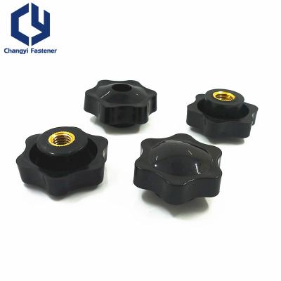 China Modern Hot Sale M6 M8 M10 Female Thread Nuts Plastic Star Head Clamping Knob Handle for sale