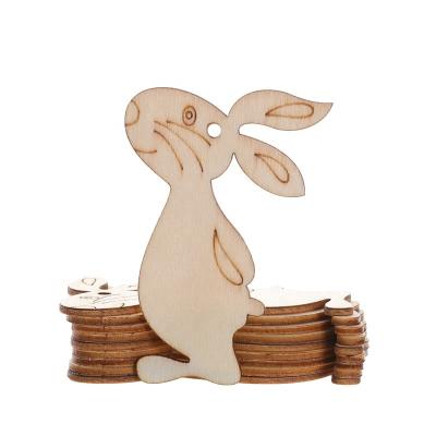 China Europe manufacturer professional sale diy wooden rabbit ornaments ornaments small toys for sale