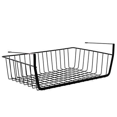 China Multi-Function Kitchen Metal Underside For Kitchen Shelf Basket Wire Storage Basket Kitchen Racks for sale