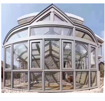 China EUROPEAN Tunisia Hurricane Proof Solarium Low-E Sunroom Glass Porch Extended Aluminum Glass Sunroom For Patio for sale