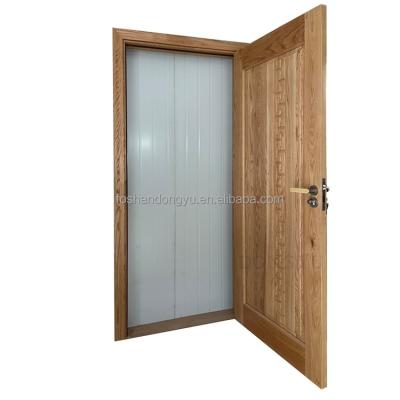 China Interior Design Residential Modern Solid Sliding Bedroom Anti Theft Cherry Solid Wood Door for sale