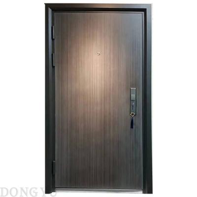 China Modern simple anti-theft sound insulation security stainless steel door house villa wrought iron steel door for sale