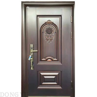 China Turkmenistan Best Seller Waterproof Wood Steel Armored Heavy Duty Extension Bolts Front Main Entry Security Steel Door for sale