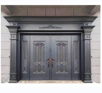 China Black aluminum pivot door design fire protection stainless steel entrance door security front pivot door luxury exterior modern entry for sale