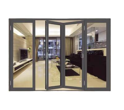 China Aluminum Sound Insulation Door Manufacturer Custom Size Aluminum Bi Fold Doors Balcony Big Folding Bifolding Doors for sale