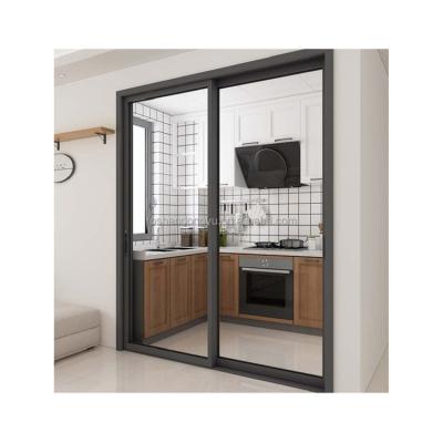 China Heat Insulation Aluminum Thermal Break Sliding Casement Door Smart Handles Lock Aluminum Sliding Door for sale