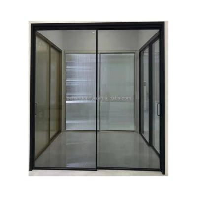 China Smart Heat Insulation Handles Lock Modern Aluminum Sliding Doors Aluminum Tempered Glass Aluminum Sliding Door for sale