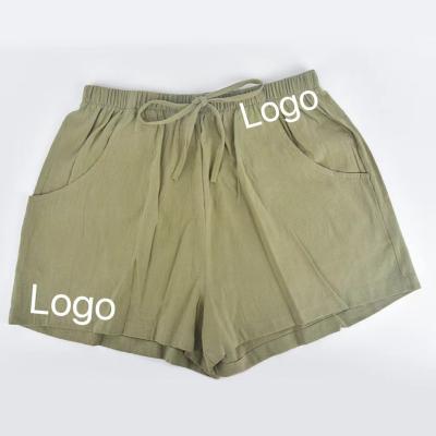 China OEM Logo Blank Sports Causal Lady Girl's Sexy Women's Beach Anti-Wrinkle Best-Selling Shorts Cotton Yoga Shorts for sale