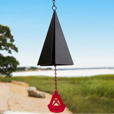 China Europe Border Gifts For Men's Creative Creative Wrought Iron Triangle Wind Bells Rings Garden Bell Pendant Decoration for sale