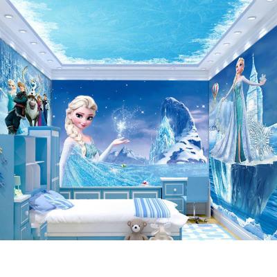 China Traditional Border Soft Girl Room Hot Selling Cartoon Children Wallpapers / Wall Covering for sale