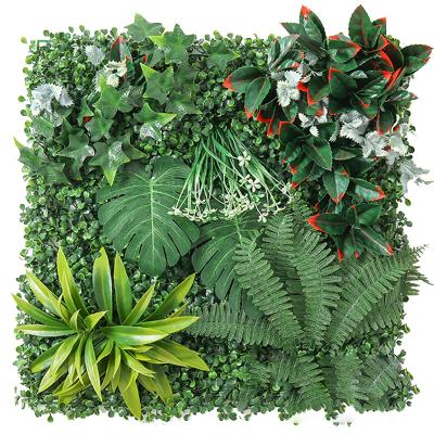 China LDPE (High Pressure Polyethylene) Milan Wall Plants Background Wall Decoration Border Anti-ultraviolet Artificial Lawn for sale