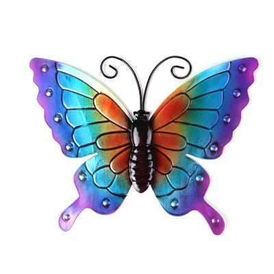 China Iron simulation best-selling butterfly ornaments garden forest animal iron decoration outdoor crafts for sale