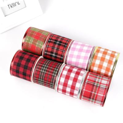 China Decoration Polyester Floral Wedding Day Christmas Ribbon Fine Gift Flower Canvas Wrapping Materials for sale