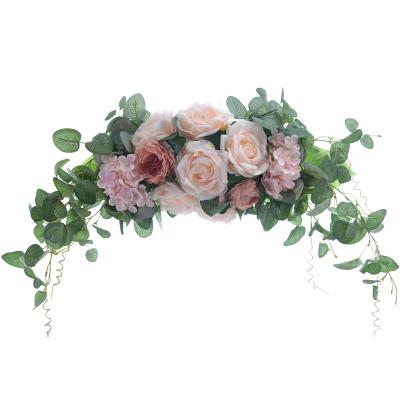 China Simulation of roses the new hydrangea artificial flower weddings door decoration rose garland for sale