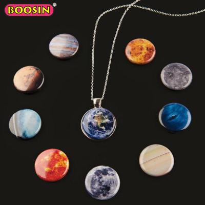 China ALLOY space galaxy solar system universe jewelry charm planet photo sticker epoxy charm for gift for sale