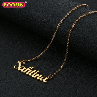 China Stainless Steel Custom Personalized Stainless Steel Name Necklace Letter Pendant Necklace for sale