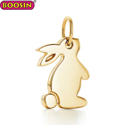 China Stainless/Alloy/Silver Hot Sale Stainless Steel Jewelry Gold Plated Rabbit Rabbit Pendant Necklace for sale