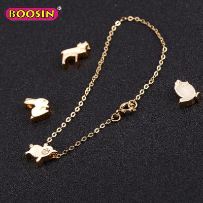 China New Fashion Charms Bracelets 18k Gold Pig Simple Chain Bracelets Jewelry For Women for sale