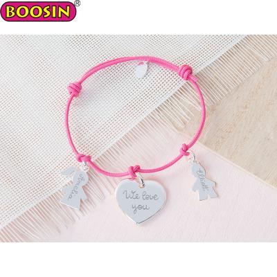 China Handmade Type Mom Charm Family Love Fashionable Custom String Charms Superb Jewelry Bracelets for sale