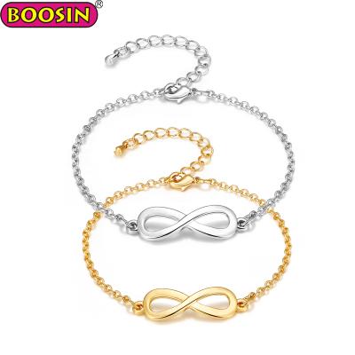 China New Trendy Wholesale Gold Infinity Charm Chain Bracelet For Couples for sale