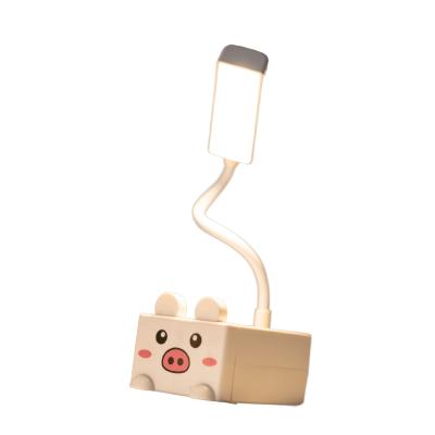 China Boy Gifts Cartoon Desk Lamp Pig Night Table Light Nordic Teen Portable Led Lamp Rechargeable for sale