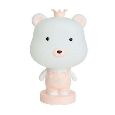 China Modern Warm Creative Cute INS Cartoon Bear LED Night Light USB Charging Baby Sleep Lamp for sale