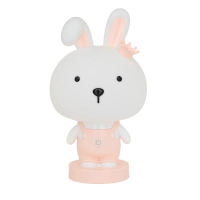 China Modern Cute Rabbit Cartoon Night Light Touch Switch Desk Lamp For Kids Gift Lamp Bedside Decorative Bedroom for sale