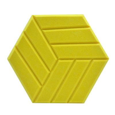 Κίνα 10mm Hexagon Ακουστικό Πίνακα Φίλτου PET Πίνακες Απορρόφησης Ήχου για την Οικιακή Γραμματεία προς πώληση