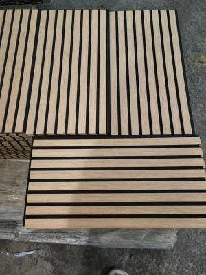 China PET Wooden Acoustic Slat Panels MDF Veneer Modern Soundproof Acoustic Wall Panel for sale