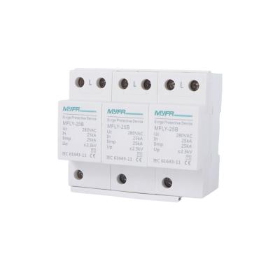 China Class T1+T2 2P 25-70KA SPD DC AC Surge Protection Device MFLY-25B-3P 280VAC for sale