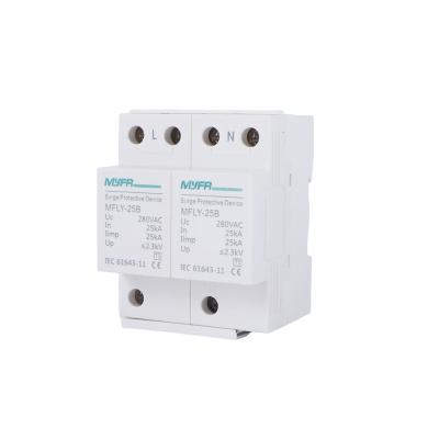 China MFLY-25B-2P 280VAC good quality SPD T1+T2 surge protection device SPD MFLY-25B-2P 280VAC for sale