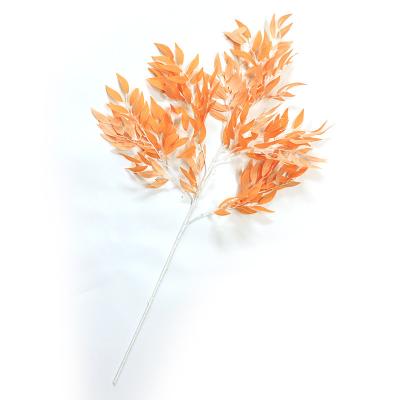 China Hot sale high simulation ornament plant artificial salix leaf, wedding party decoration artificial salix leaf for sale