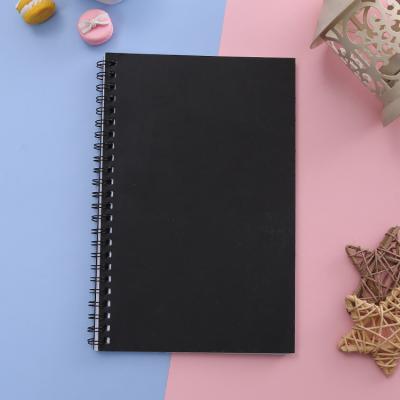 China Spiral Wholesale custom size A4 A5 A6 in bulk wire binding spiral Kraft paper cover recycled coil notebook for sale