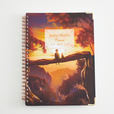 China Spiral Wholesale High Quality Hardcover Planner Notebook Journal Notebook for sale