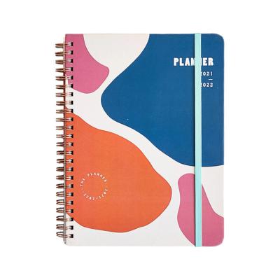 China Spiral Custom Hard Cover Daily Weekly Planner Diary Journal Notebook Manufacture for sale