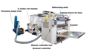 China C Fold 18g/M2 Facial Tissue Making Machine With Slitting Cutting for sale